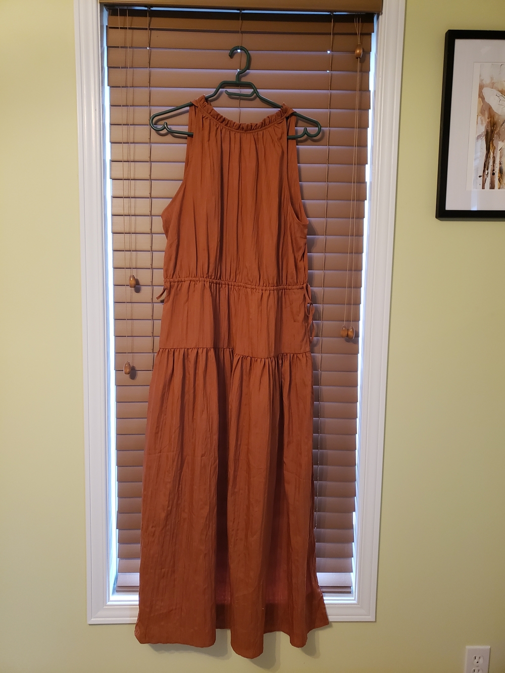 GAP Rust-Toned Sleeveless Tiered Maxi Dress